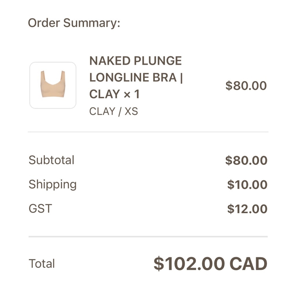 Naked Plunge Longline Skims Bra